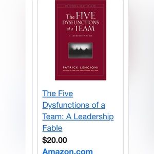 The five dysfunctions of a team a leadership fable Patrick Lencioni